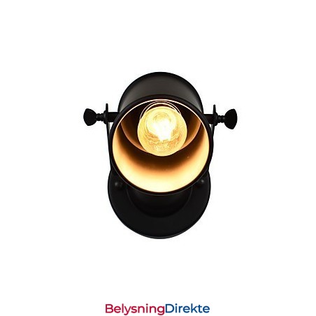 Malt Stålvegglampe Dum Svart Amerikansk Kaffedekorasjon Retro Vegglampe Lyssabellampe På Vegg