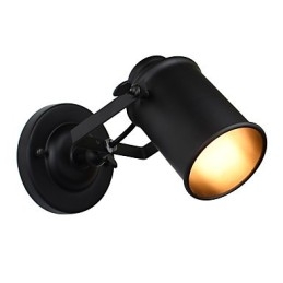 Malt Stålvegglampe Dum Svart Amerikansk Kaffedekorasjon Retro Vegglampe Lyssabellampe På Vegg