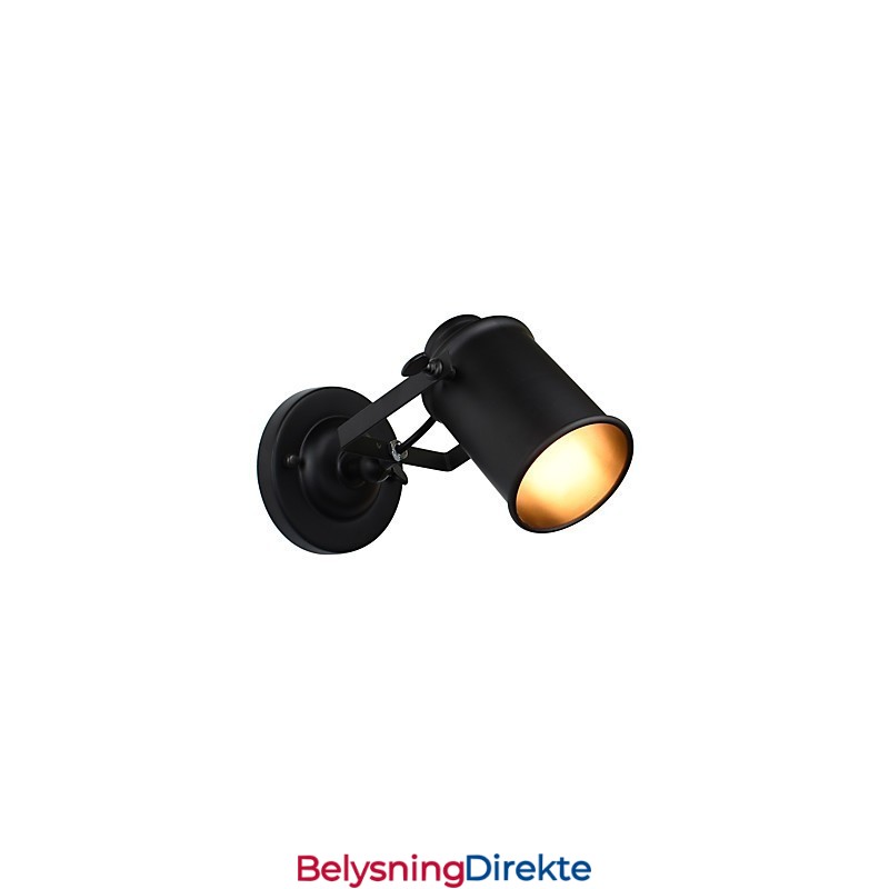 Malt Stålvegglampe Dum Svart Amerikansk Kaffedekorasjon Retro Vegglampe Lyssabellampe På Vegg