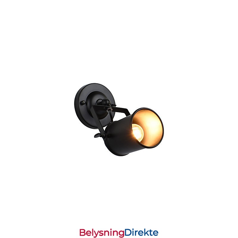 Malt Stålvegglampe Dum Svart Amerikansk Kaffedekorasjon Retro Vegglampe Lyssabellampe På Vegg