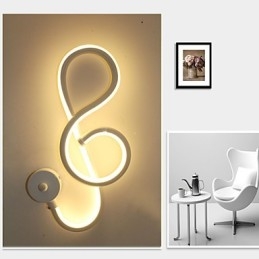 Enkel Moderne Kreativ Lysstang Vegglampe Innebygd Lampe Korridorlys Soverom Nattbordslampe Aluminiumslampe