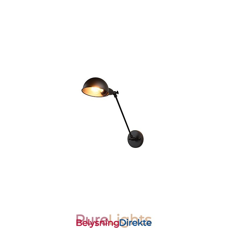 Malt Stålvegglampe Dum Svart Amerikansk Kaffedekorasjon Retro Vegglampe Lyssabellampe På Vegg