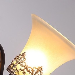 Amerikansk, Landlig Vintage Vegglampe I Metall Med Glass, Enkelt Hode, For Kantine, Stue, Entré, Dekorer Vegglampe
