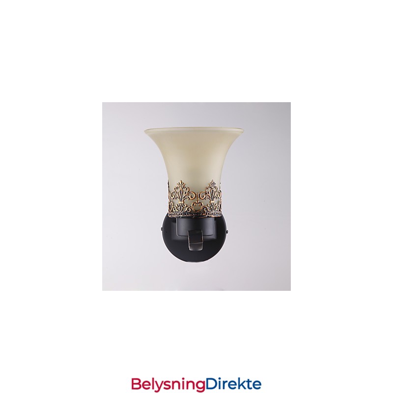 Amerikansk, Landlig Vintage Vegglampe I Metall Med Glass, Enkelt Hode, For Kantine, Stue, Entré, Dekorer Vegglampe