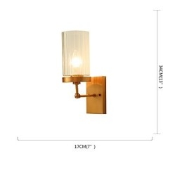 Tradisjonell Klassisk Landlig Messingfunksjon For Mini-Stil Opplyst Vegglampe I Messing