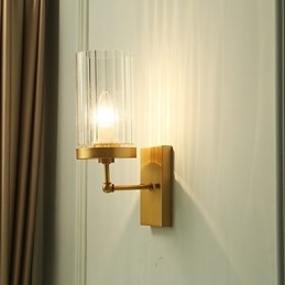 Tradisjonell Klassisk Landlig Messingfunksjon For Mini-Stil Opplyst Vegglampe I Messing