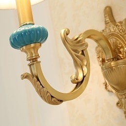 Enkel, Landlig, Tradisjonell, Klassisk Messingfunksjon For Mini-Stil, Opplyst Vegglampe