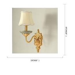 Enkel, Landlig, Tradisjonell, Klassisk Messingfunksjon For Mini-Stil, Opplyst Vegglampe
