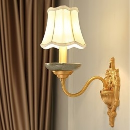 Enkel, Landlig, Tradisjonell, Klassisk Messingfunksjon For Mini-Stil, Opplyst Vegglampe