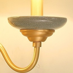 Enkel, Landlig, Tradisjonell, Klassisk Messingfunksjon For Mini-Stil, Opplyst Vegglampe