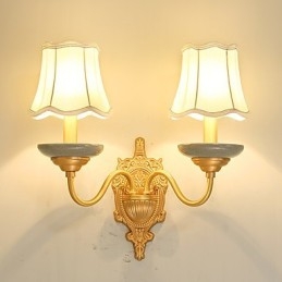 Enkel, Landlig, Tradisjonell, Klassisk Messingfunksjon For Mini-Stil, Opplyst Vegglampetter, Vegglampe I Pu