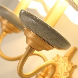 Enkel, Landlig, Tradisjonell, Klassisk Messingfunksjon For Mini-Stil, Opplyst Vegglampetter, Vegglampe I Pu