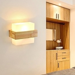Nyhet Landlig Funksjon For Mini-Stil Øyebeskyttelse Omgivelseslys Lampetter Nattbord Nattlys Kreativ Balkong Vegglampe