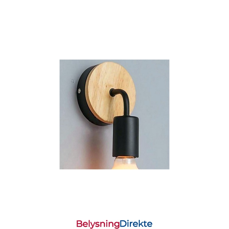 Moderne Minimalistisk Kreativ Personlighet Tre Jernlampe Korridor Balkong Soverom Nattbord Jern Vegglampe