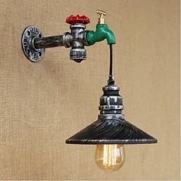 Rustikk Hyttemaling For Omgivelseslys Vegglampe Med Vegglampe