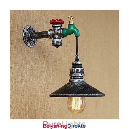 Rustikk Hyttemaling For Omgivelseslys Vegglampe Med Vegglampe