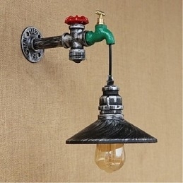 Rustikk Hyttemaling For Omgivelseslys Vegglampe Med Vegglampe