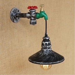 Rustikk Hyttemaling For Omgivelseslys Vegglampe Med Vegglampe