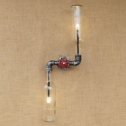 Rustikk Lodge Messingdetalj For Omgivelseslys Vegglampe Vegglampe