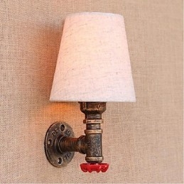 Rustikk Lodge Messingdetalj For Omgivelseslys Vegglampe Vegglampe