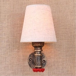 Rustikk Lodge Messingdetalj For Omgivelseslys Vegglampe Vegglampe