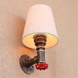 Rustikk Lodge Messingdetalj For Omgivelseslys Vegglampe Vegglampe