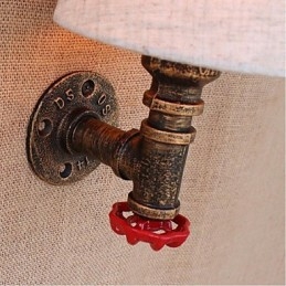 Rustikk Lodge Messingdetalj For Omgivelseslys Vegglampe Vegglampe