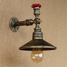 Rustikk Hyttemaling For Omgivelseslys Vegglampe Med Vegglampe