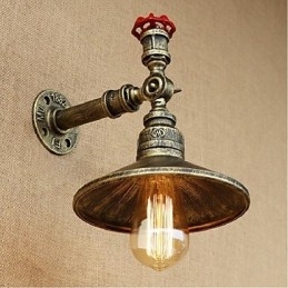 Rustikk Hyttemaling For Omgivelseslys Vegglampe Med Vegglampe