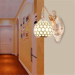 Enkel Europeisk Stil Vegglampe Retro Pastoral Soverom Nattbord Balkong Trapper Gang Speillampe