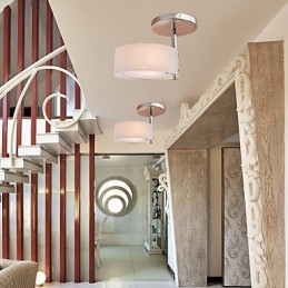 Moderne, Moderne, Mini-Stil, Krom, Metalllysekrone, Innfelt Garasje