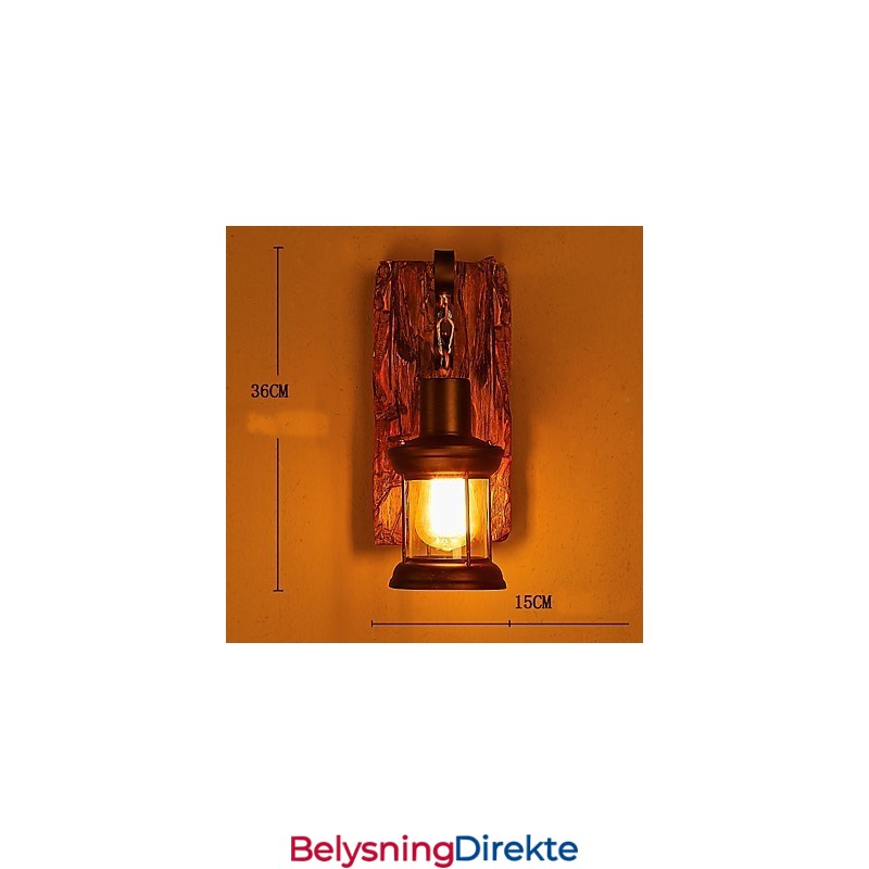 Enkelthodet Industriell Vintage Retro Tre Metall Maling Farge Vegglampe For Hjem Hotell Korridor Dekor Vegglampe
