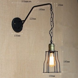 Restaurant Kafékjede Korridorer Jern Vegglampe