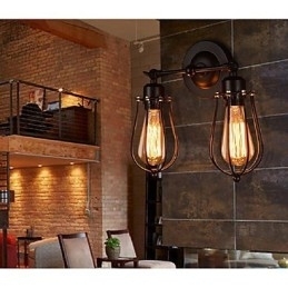 Retro Grapefrukt Amerikansk Landsby Jern Antikk Restaurant Korridor Midtgang Vegglampe Vegglampe