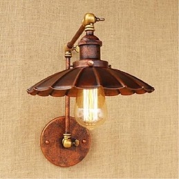 Lang Arm Halvrust Retro Kreativ Nostalgisk Uttrekkbar Sammenleggbar Vegglampe Vegglampe