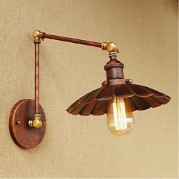 Lang Arm Halvrust Retro Kreativ Nostalgisk Uttrekkbar Sammenleggbar Vegglampe Vegglampe