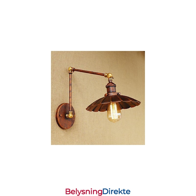 Lang Arm Halvrust Retro Kreativ Nostalgisk Uttrekkbar Sammenleggbar Vegglampe Vegglampe