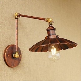 Lang Arm Halvrust Retro Kreativ Nostalgisk Uttrekkbar Sammenleggbar Vegglampe Vegglampe