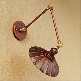 Lang Arm Halvrust Retro Kreativ Nostalgisk Uttrekkbar Sammenleggbar Vegglampe Vegglampe