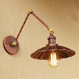 Lang Arm Halvrust Retro Kreativ Nostalgisk Uttrekkbar Sammenleggbar Vegglampe Vegglampe