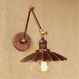 Lang Arm Halvrust Retro Kreativ Nostalgisk Uttrekkbar Sammenleggbar Vegglampe Vegglampe