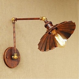 Lang Arm Halvrust Retro Kreativ Nostalgisk Uttrekkbar Sammenleggbar Vegglampe Vegglampe
