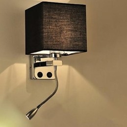Det Moderne Hotellrommet Leser Kreativ Stoffkorridor Balkong Nattbordslampe