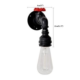 Vannrør Vegglamper Retro Industriell Stil Kreativ Landlig Metall Restaurant Kafé Barer Barbord Vegglamper