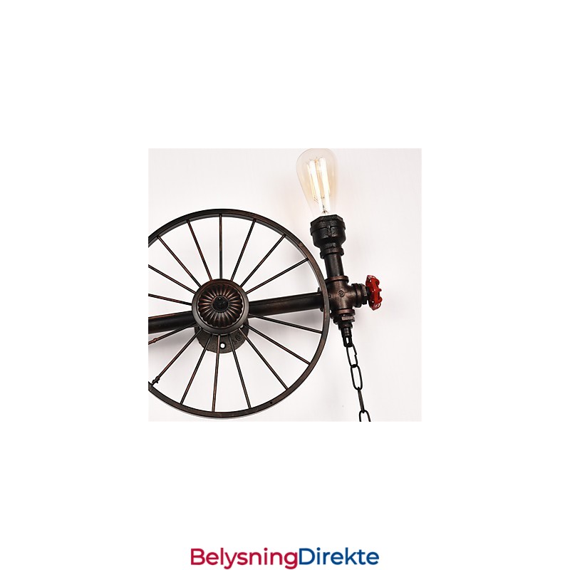 Vintage Industrielle Rørvegglamper Kreative Lys Restaurant Kafé Bar Dekorasjonsbelysning Med 2 Lys Malt Finish
