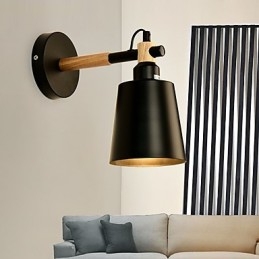 Vintage Tre Art Deco Metall Metall Rustikk Vegglampe Stue Spisestue Gang Vegglampe Svart Hvit Valgfritt