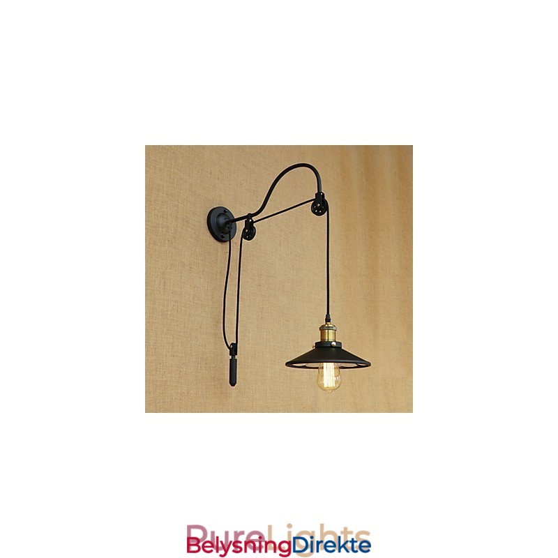 Landlig Retro-Maleri Med Justerbar Løftefunksjon For Omgivelseslys Vegglampe Med Vegg