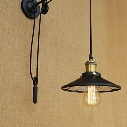 Landlig Retro-Maleri Med Justerbar Løftefunksjon For Omgivelseslys Vegglampe Med Vegg