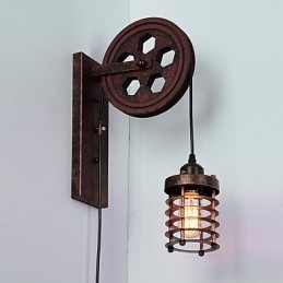 Industriell Retro Jernvegglampe Kreativ Personlighet Løftetrinsevegglampe