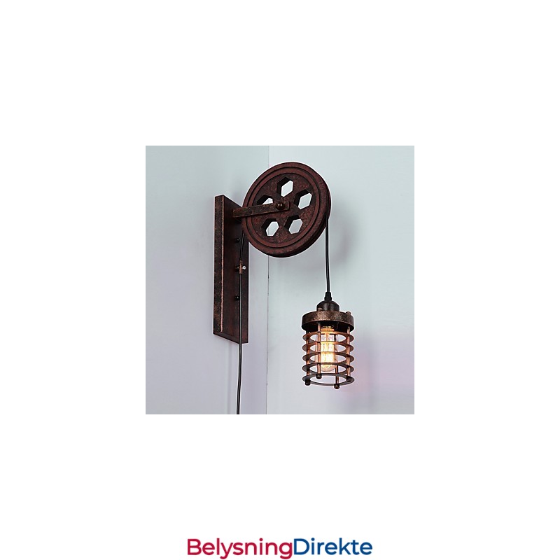 Industriell Retro Jernvegglampe Kreativ Personlighet Løftetrinsevegglampe